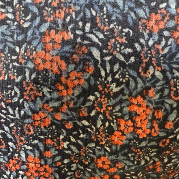 Avec Les Filles Blue and Red Floral Faux Wrap Midi Halter Dress Size XS - Picture 11 of 15